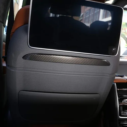 Vista 3 de Tiras de decoración de respaldo de asiento delantero ABS para BMW X5 G05 X7 G07 2019 (estilo de fibra de carbono)
