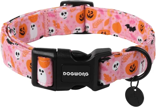 Vista 52 de DOGWONG Collar para perro de San Valentín, collar ajustable de algodón con corazón de caramelo azul, perfecto para perros pequeños a medianos
