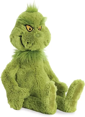 Vista 4 de Aurora® Whimsical Dr. Seuss™ Grinch Stuffed Animal - Muñeco de Peluche Oficialmente Licenciado para Juego Imaginativo - Perfecto para Niños