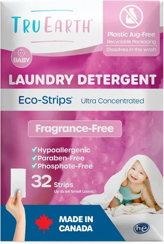 Vista 17 de Tru Earth Hojas de detergente seco para ropa, sin perfume, 32 tiras