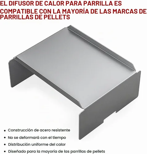 Vista 2 de Stanbroil Difusor de calor para parrillas Traeger, Camp Chef y más pellets
