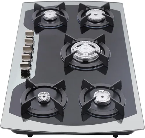 Vista 7 de AK-296 - Estufa de gas de acero inoxidable integrada de 5 quemadores, placa de gas LPG/NG de 30 pulgadas con 5 quemadores ajustables para hogar
