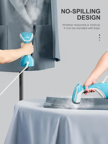 Vista 4 de Reemix Vaporizador para Ropa, Diseño Plegable de Mano, Removedor de Arrugas para Ropa, Vapor Penetrante Fuerte de 20g/min, Calentamiento Rápido