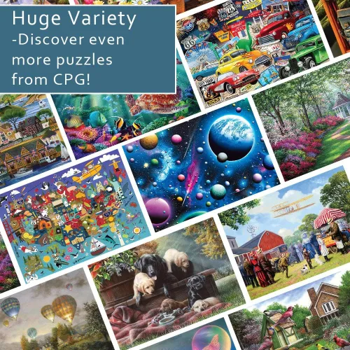 Vista 8 de Crown Point Graphics Turtle Voyage - Rompecabezas de 1000 piezas de tacto suave - artista Steve Sundram - Diseño suave al tacto - Rompecabezas