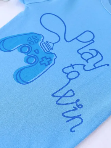 Vista 2 de Pijama de verano de 4 piezas para niños, conjunto de pijama corto de algodón para niños