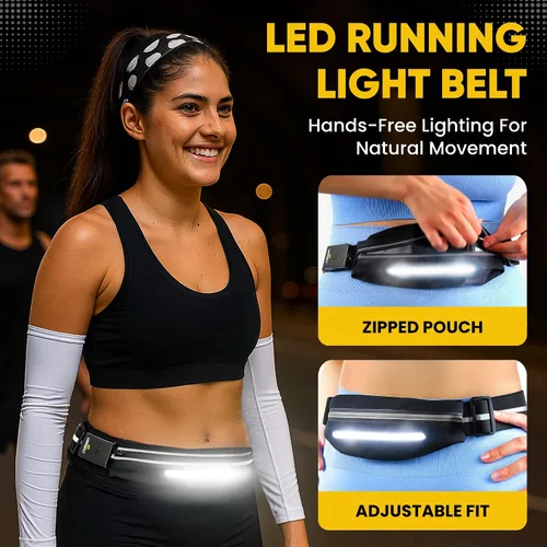 Vista 3 de Luces de correr para corredores: luz LED de seguridad recargable para kit de supervivencia al aire libre, accesorios de campamento