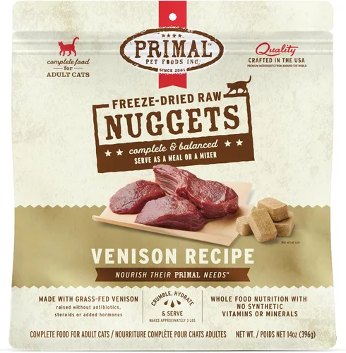 Vista 11 de Primal Nuggets de Alimento Crudo Liofilizado para Gatos de Res y Salmón, Comida Completa y Equilibrada o Topper, Premium, Saludable, Sin Granos