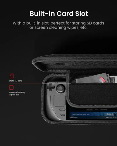 Vista 6 de tomtoc Carrying Case Compatible with Steam Deck/OLED, Protective case, Hard Portable Travel Carrying bag for Steam Deck Console, Shockproof, Travel