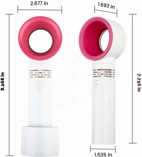 Vista 3 de Portátil de mano de refrigeración sin aspas Ventilador USB Mini ventilador