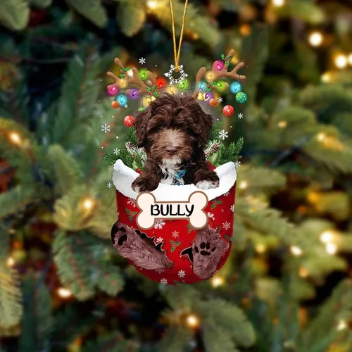 Vista 72 de IZI POD Affenpinscher Adorno de Navidad personalizado para perro, adorno de bolsillo de nieve para perro para árbol de Navidad, adorno acrílico
