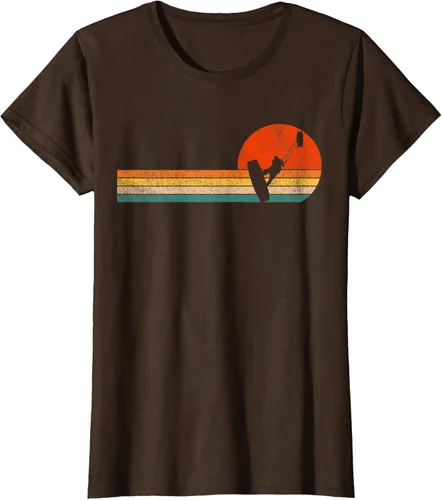 Vista 14 de Camiseta retro de kitesurf de kitesurf de kiteboarder vintage, Negro, S