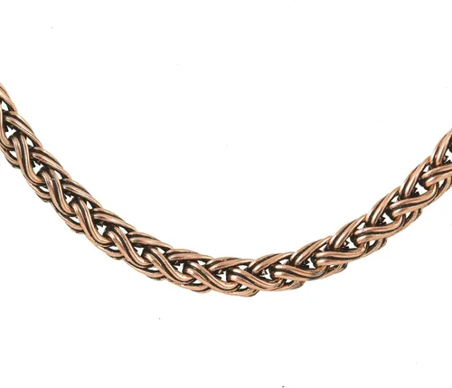 Vista 6 de Impresionante collar con colgante de árbol de la vida de cobre con piedras preciosas hechas a mano y cadena de 20 pulgadas, perfecto