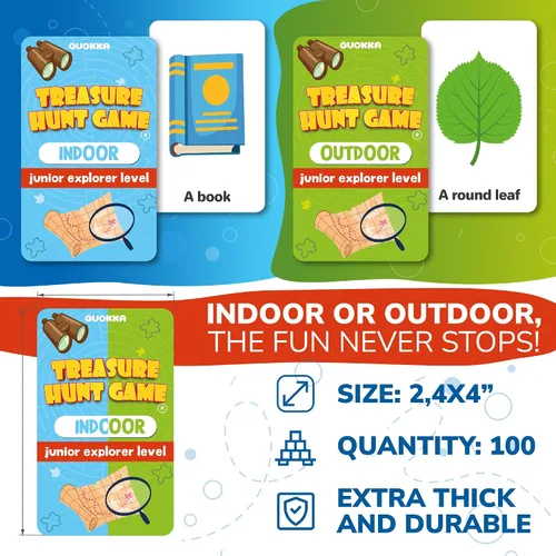 Vista 3 de QUOKKA Búsqueda del tesoro para niños de 4 a 8 años – Juegos de caza del tesoro al aire libre para niños de 8 a 12 años – 2 Walkie Talkies 2 bolsas