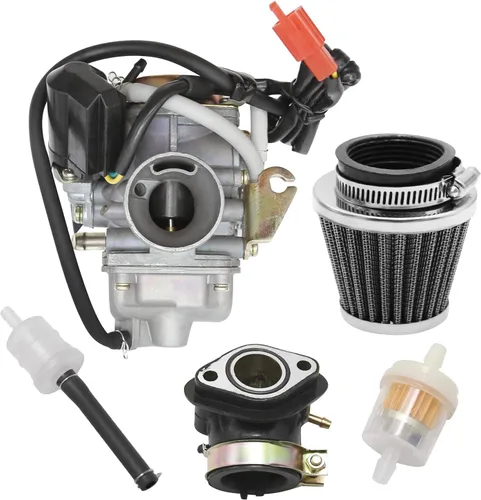 Vista 9 de Carburador PD24J para GY6 de 4 tiempos 125cc 150cc ATV Go Karts Scooter Ciclomotores QMJ/QMI157 QMJ/QMI152 - Colector de admisión Fiameter 24mm