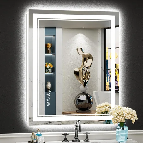 Vista 34 de 24x32 LED Bathroom Mirror, Backlit & Front Lit Lighted Mirror Retroiluminado+luz frontal