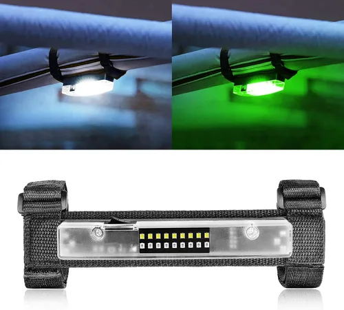 Vista 13 de Luz de cúpula UTV alimentada por baterías, montaje en barra enrollable, luz interior LED, luces de persecución, luces de mapa para UTV SXS Polaris