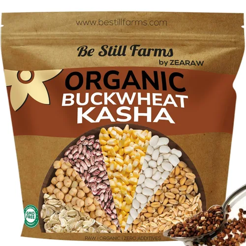 Vista 8 de Granos de trigo sarraceno orgánico a granel - Cereal Kasha de trigo