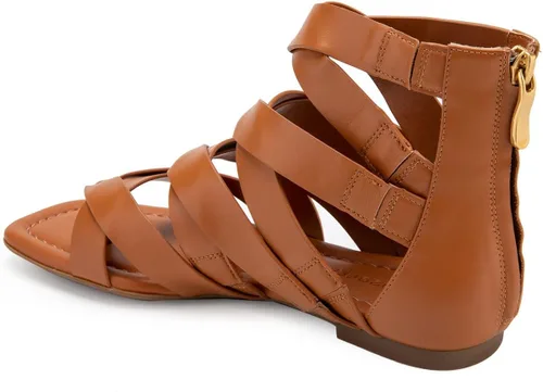 Vista 11 de Aerosoles Sandalias planas Glam para mujer, Bronceado Cuero