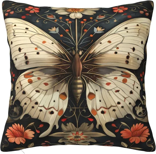 Vista 31 de Fundas de almohada William Morris diseño Strawberry Thief, fundas de almohada decorativas suaves para exteriores, fundas de almohada para decoración