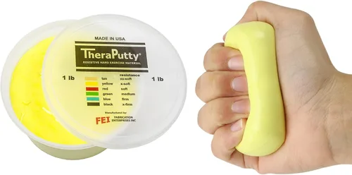 Vista 30 de CanDo 10-0920 TheraPutty - Masilla de ejercicio de mano estándar, Mediana, 1oz