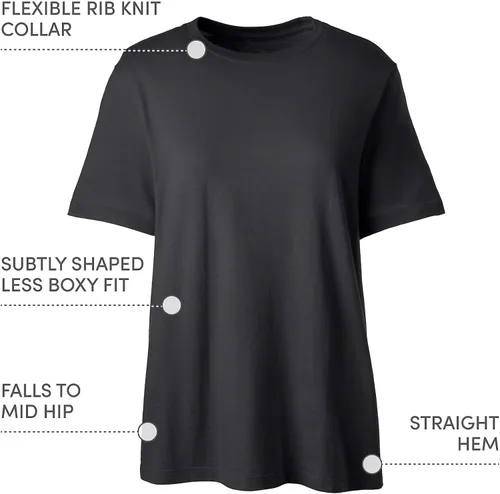 Vista 3 de Lands' End School Uniform Girls Short Sleeve Essential T-Shirt