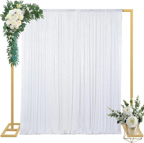 Vista 10 de ShinyBeauty Cortinas de Lentejuelas 2 Paneles 2ftx8ft Wine Telón de Fondo con Brillantina para Videos de YouTube Cortinas de Lentejuelas Borgoña