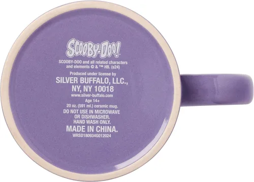 Vista 4 de Taza de cerámica con purpurina Silver Buffalo Scooby-Doo con Scooby-Doo y Shaggy, 20 onzas