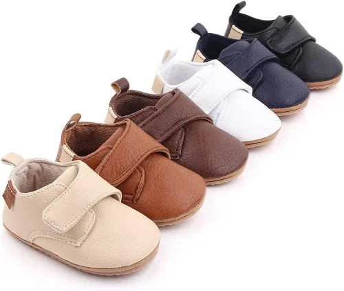 Vista 2 de Meckior Mocasines clásicos de piel sintética para niños y niñas zapatos de vestir Oxford para niños y niñas zapatos de vestir planos para caminar