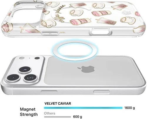 Vista 1174 de VELVET CAVIAR Funda para iPhone 15, compatible con MagSafe, probada contra caídas de 10 pies, fundas protectoras de diseño, leopardo color rosa