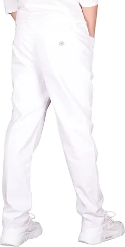 Vista 4 de CAMLAKEE Pantalones chinos elásticos para niños, uniforme escolar, pantalones de sarga Yonth