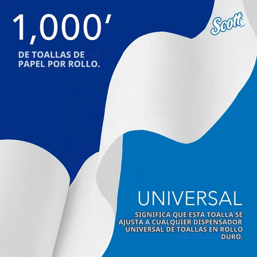 Vista 7 de Scott Professional Essential Toallas de Papel de Rollo Duro Universales de Alta Capacidad, a Granel (01005), Enrollado Duro Núcleo de 1.5