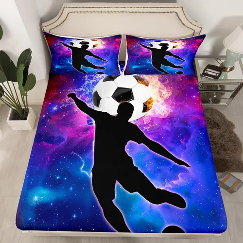 Vista 28 de Erosebridal Sábana bajera ajustable de béisbol tamaño individual, juego de cama de juegos deportivos para niños, niñas, adolescentes y adultos