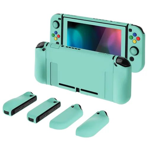 Vista 120 de PlayVital AlterGrips Ergonomic Grips Cover for Nintendo Switch, [2 Design] Interchangeable Comfort Dockable Protective Case with Screen Protector &