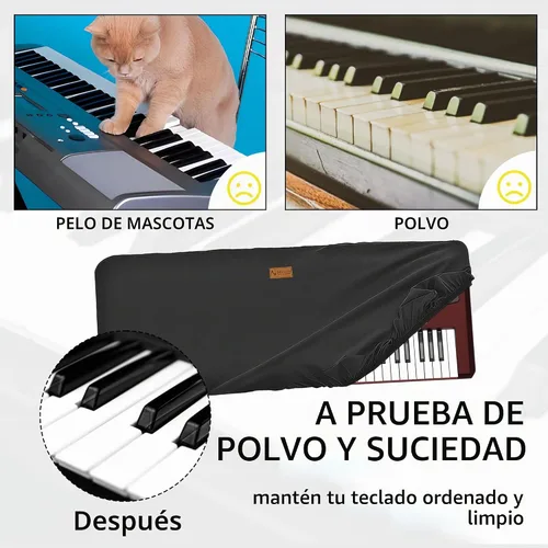 Vista 3 de Musiin Funda prémium para teclado de piano de 61 teclas compatible
