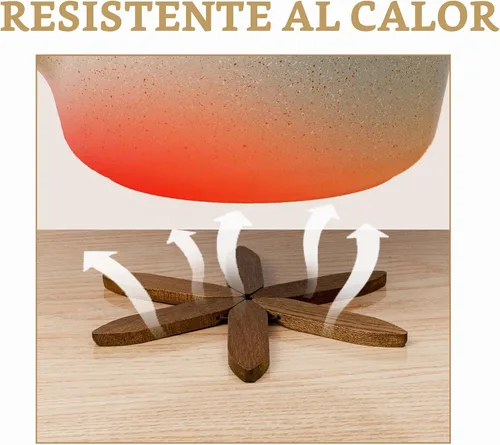 Vista 5 de Yuoyar - Juego de salvamanteles de madera en forma de árbol para mesa de café, cocina