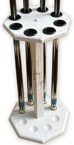 Vista 9 de Soporte para tacos de billar independiente, accesorios de mesa de billar con capacidad para 8 tacos, soporte para tacos de billar, soporte de pie