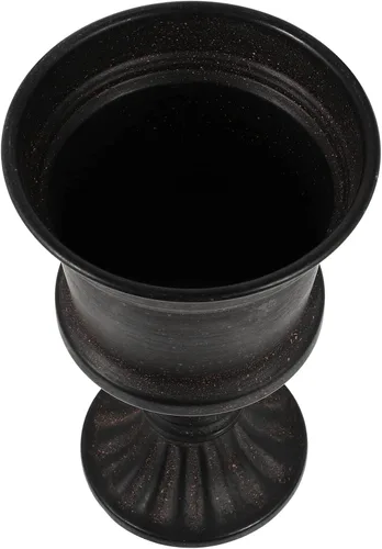 Vista 4 de Jarrón de metal para trompeta de boda, centro de mesa, jarrones de metal vintage, soportes para macetas, bodas, fiestas, cumpleaños, aniversarios