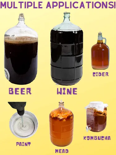 Vista 8 de Látigo desgasificador de cerveza para vino Acero inoxidable 316 de 15.5 pulgadas - Varita de fijación de varilla mezcladora de taladro