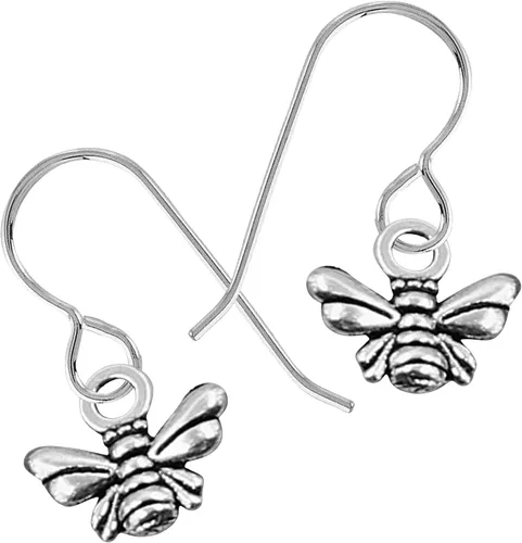 Vista 2 de Honeybee Dangle Earrings Fun Summer Earrings for Women and Girls in Sterling Silver