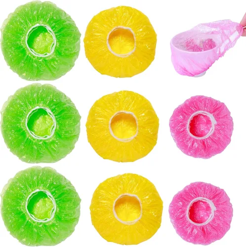 Vista 10 de Mwellewm 60 fundas elásticas para tazones Saran Wrap de plástico