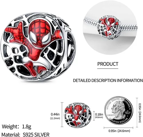 Vista 4 de LIGHTDOG Alliance Charm se adapta a pulseras Pandora Europe, cuentas colgantes de plata de ley 925, regalo para el día de la madre, joyería