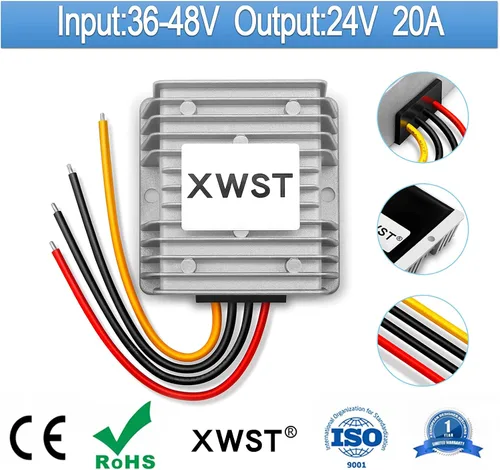 Vista 2 de 36V 48V reductor de voltaje convertidor de CC a 24V 20A 480W DC, fuente de alimentación impermeable del transformador Buck