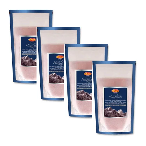 Vista 10 de Shan - Sal rosa del Himalaya, 14.11 oz, sal fina pura fortificada naturalmente con 84 oligominerales