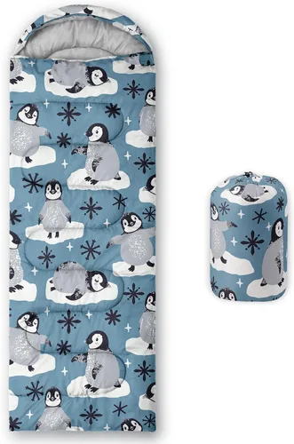 Vista 7 de Saco de dormir para niños y niñas, estampado de monstruos alienígenas, ligero, cálido, portátil, para exteriores, interior, impermeable, resistente
