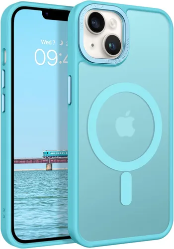 Vista 11 de BENTOBEN Funda magnética para iPhone 14 Plus, compatible con MagSafe, translúcida mate, esmerilada, delgada, ligera, a prueba de golpes