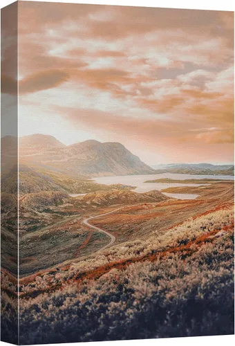 Vista 14 de SIGNFORD Lienzo impreso para pared, árboles de abedul dorados de otoño, bosque, decoración de guardería, paisaje decorativo, relajante, tranquilo