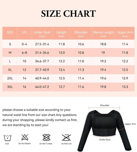 Vista 6 de LANCS Mangas de compresión postquirúrgica para mujer, parte superior del brazo, chaleco corrector de postura, faja moldeadora