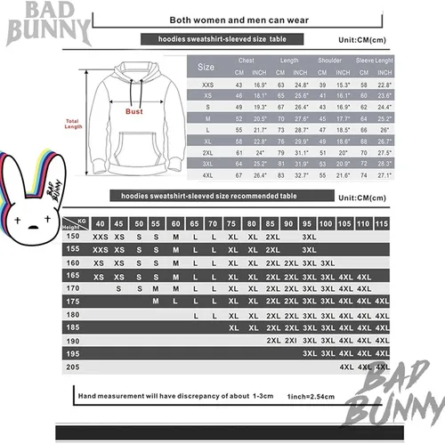 Vista 6 de NUFR Sudadera unisex con capucha con estampado 3D de Bad Bunny para hombres y mujeres