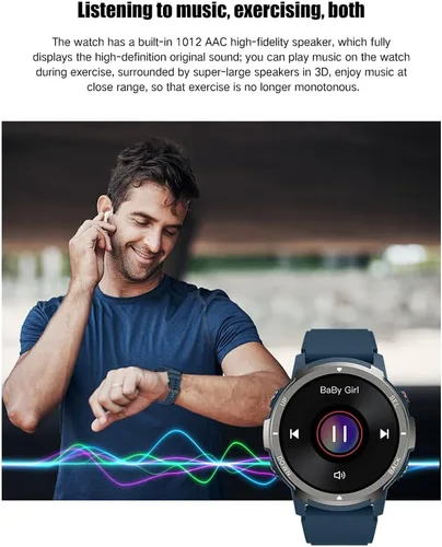 Vista 5 de Weicam Relojes de pulsera inteligentes de fitness con pantalla de llamadas, reloj inteligente para teléfono iOS Android