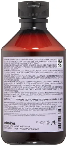 Vista 11 de Davines Champú calmante Naturaltech, limpieza suave mientras alivia la picazón en cuero cabelludo sensible, 8.45 onzas líquidas